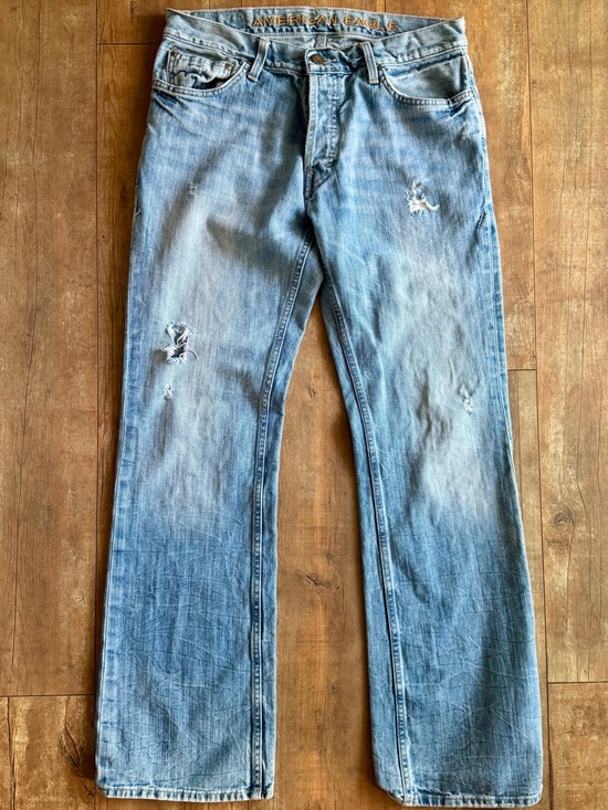 American Eagle Outfitters Other - Vintage Y2K 2000’s American Eagle Light Wash Low Rise Boot Jeans Sz 32x32